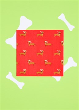Red Festive Sausage Dog Napkins. Send them something a little cheeky with this brilliant Scribbler gift and trust us, they won't be disappointed!